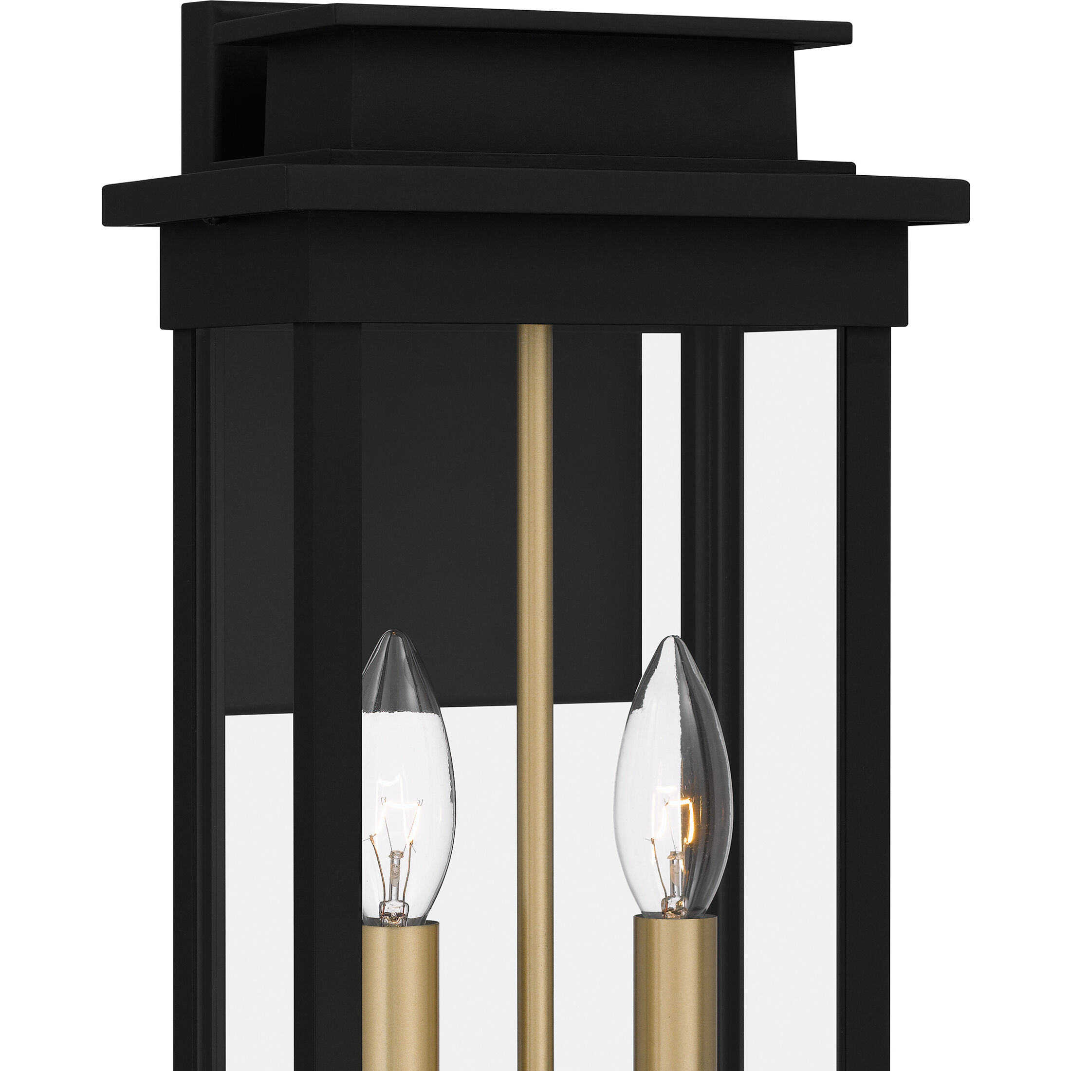 Noelle 2 Light 16 inch Matte Black Outdoor Wall Lantern