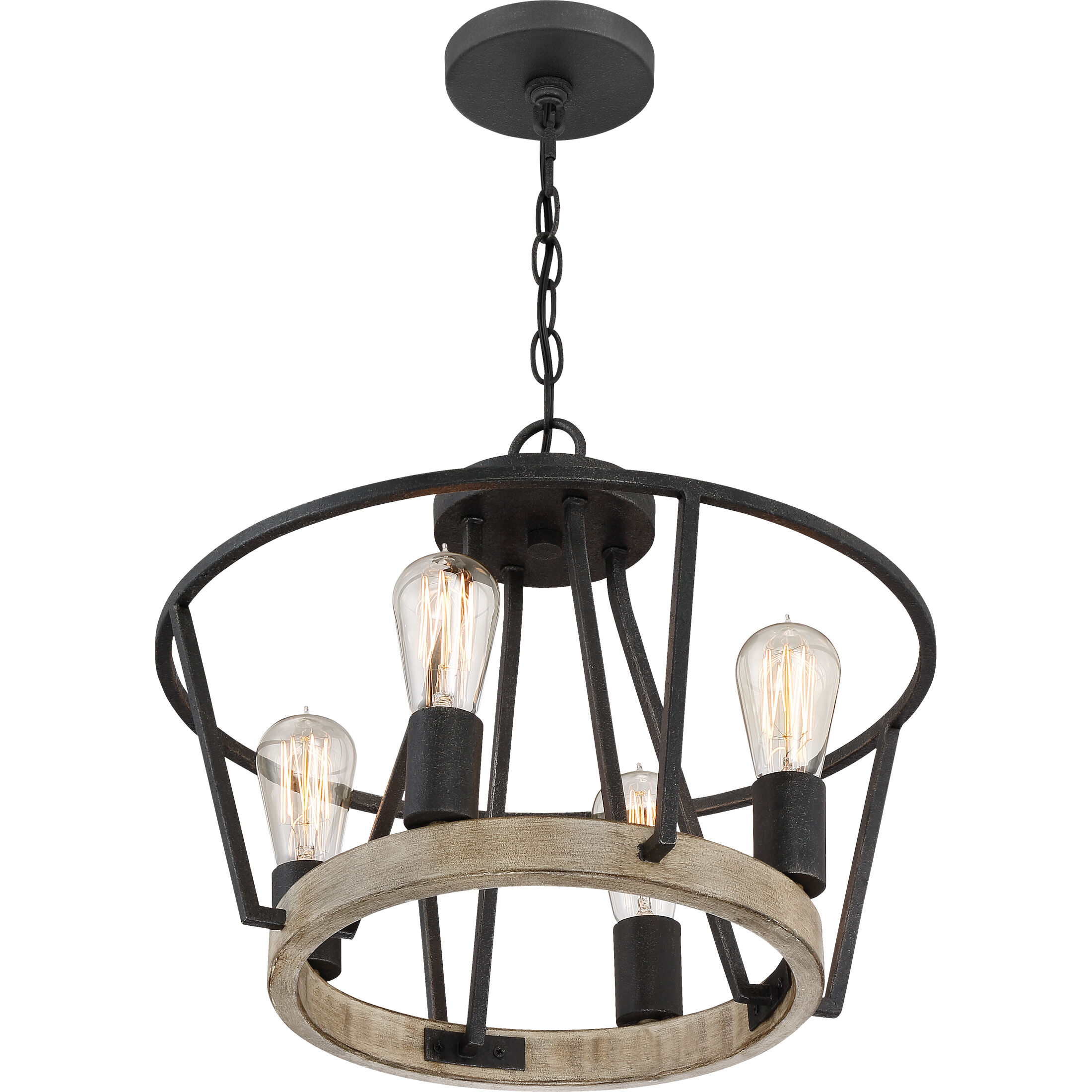 Brockton 4 Light 18 inch Grey Ash Pendant Ceiling Light
