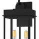 Carmen 2 Light 16.25 inch Matte Black Outdoor Wall Lantern, Medium