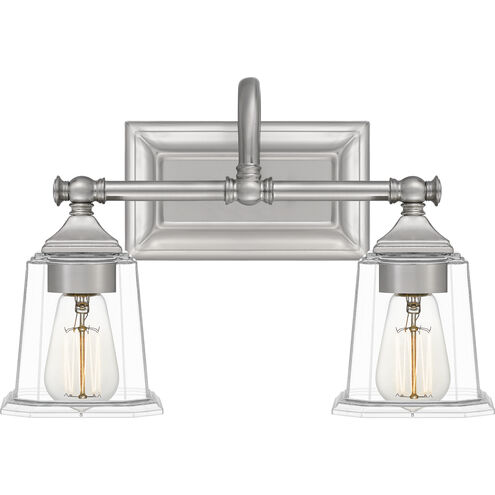 Nicholas 2 Light 15 inch Brushed Nickel Bath Light Wall Light