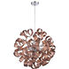 Ribbons 12 Light 23 inch Satin Copper Pendant Ceiling Light