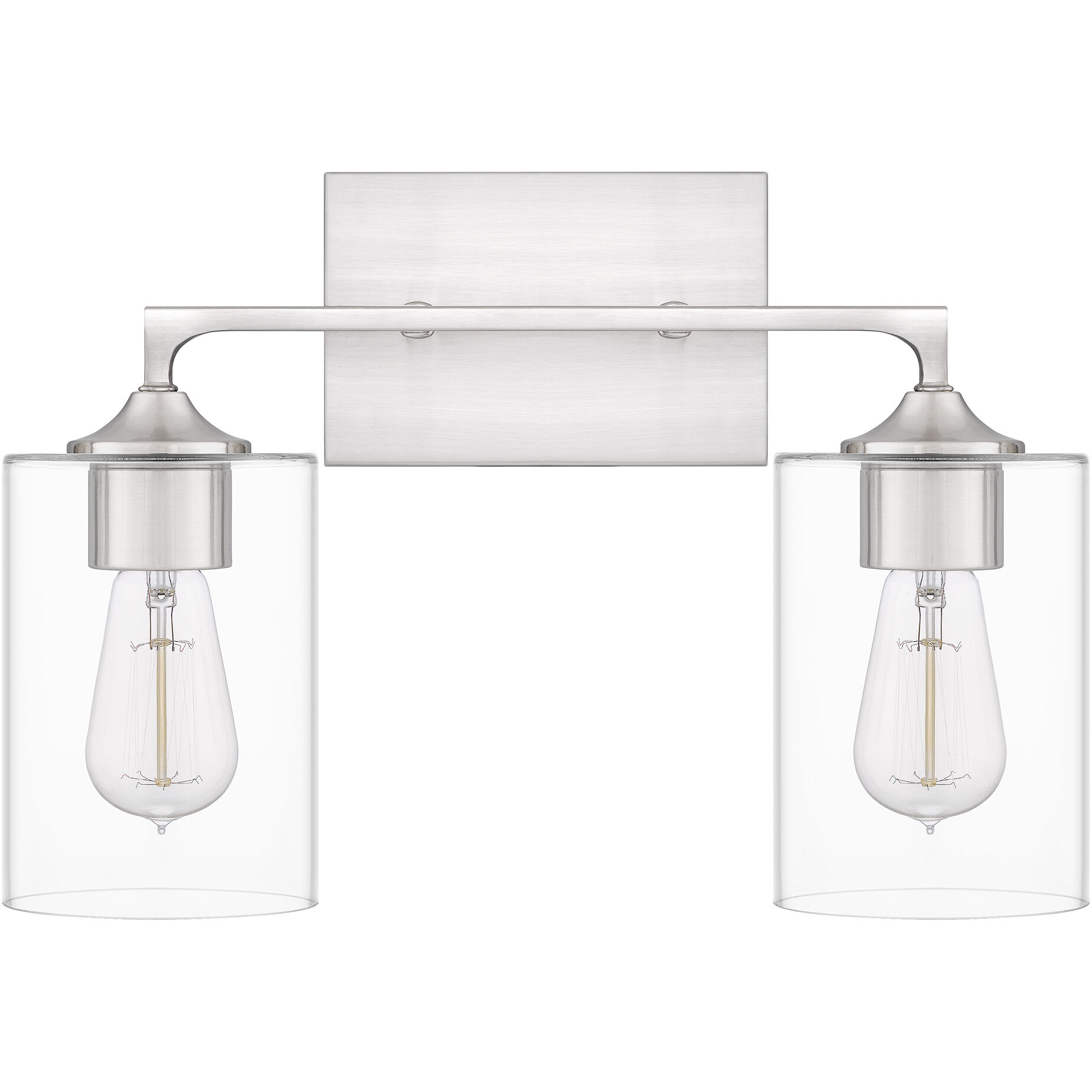 Prescott 2 Light 16 inch Brushed Nickel Bath Light Wall Light, Medium