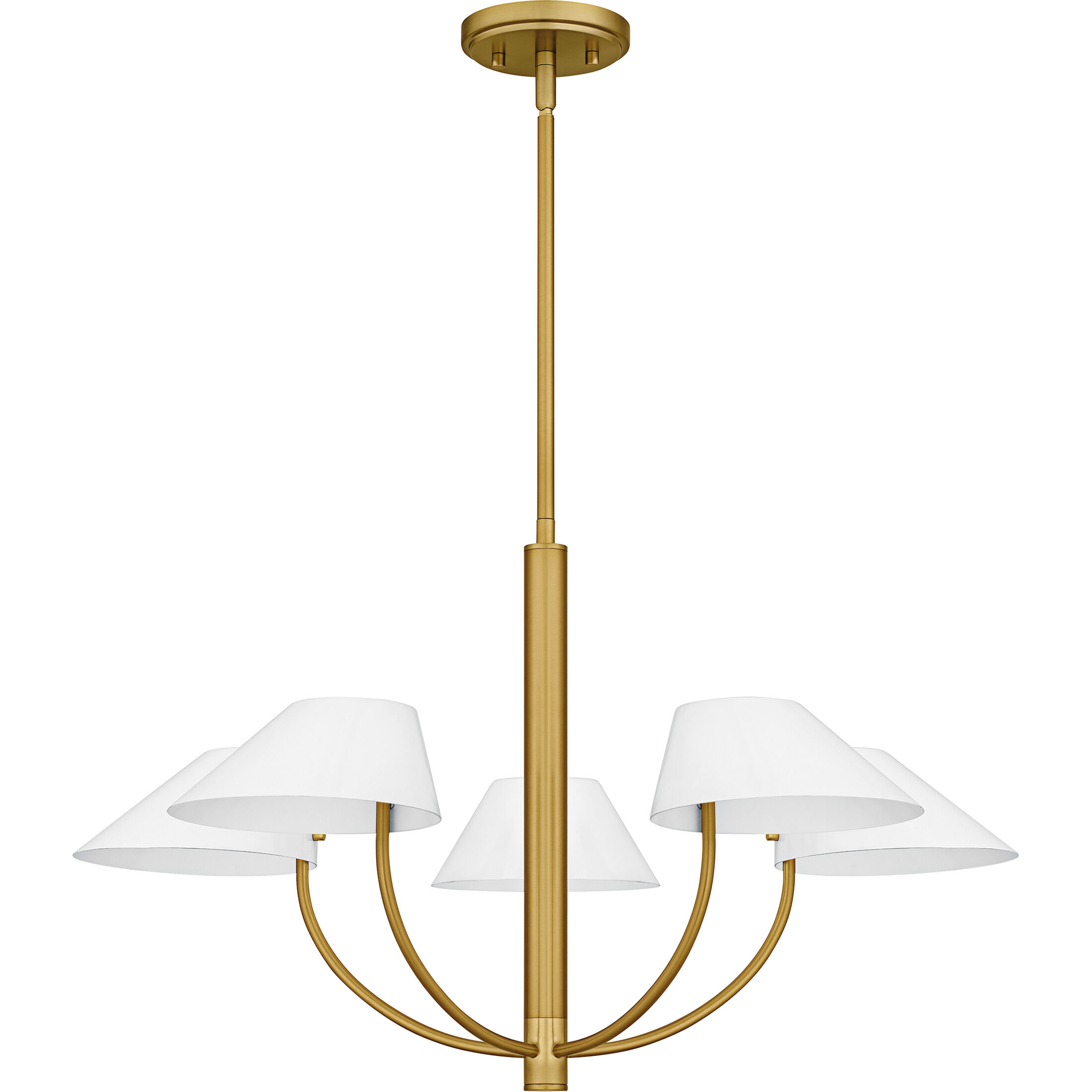 Penley 5 Light 28 inch Brushed Gold Chandelier Ceiling Light