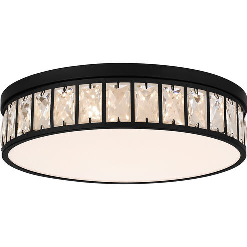 Gibson LED 14.75 inch Matte Black Flush Mount Ceiling Light, Medium