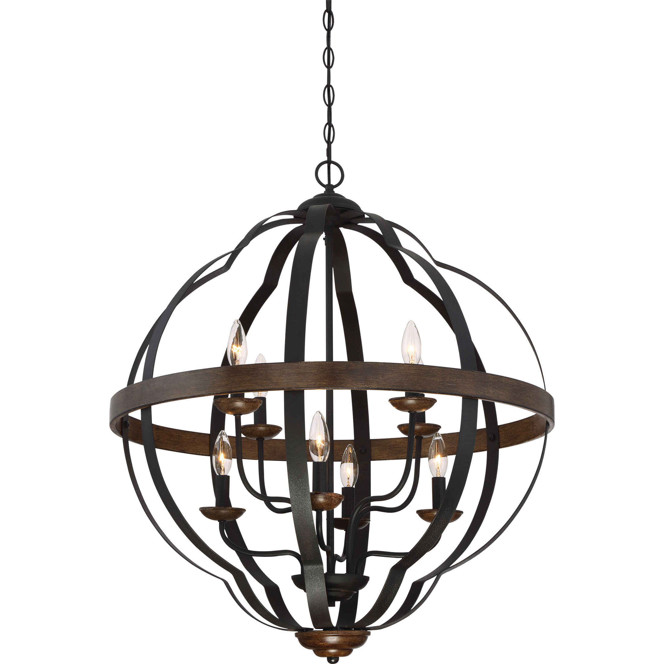 Siren 8 Light 28 inch Marcado Black Foyer Pendant Ceiling Light