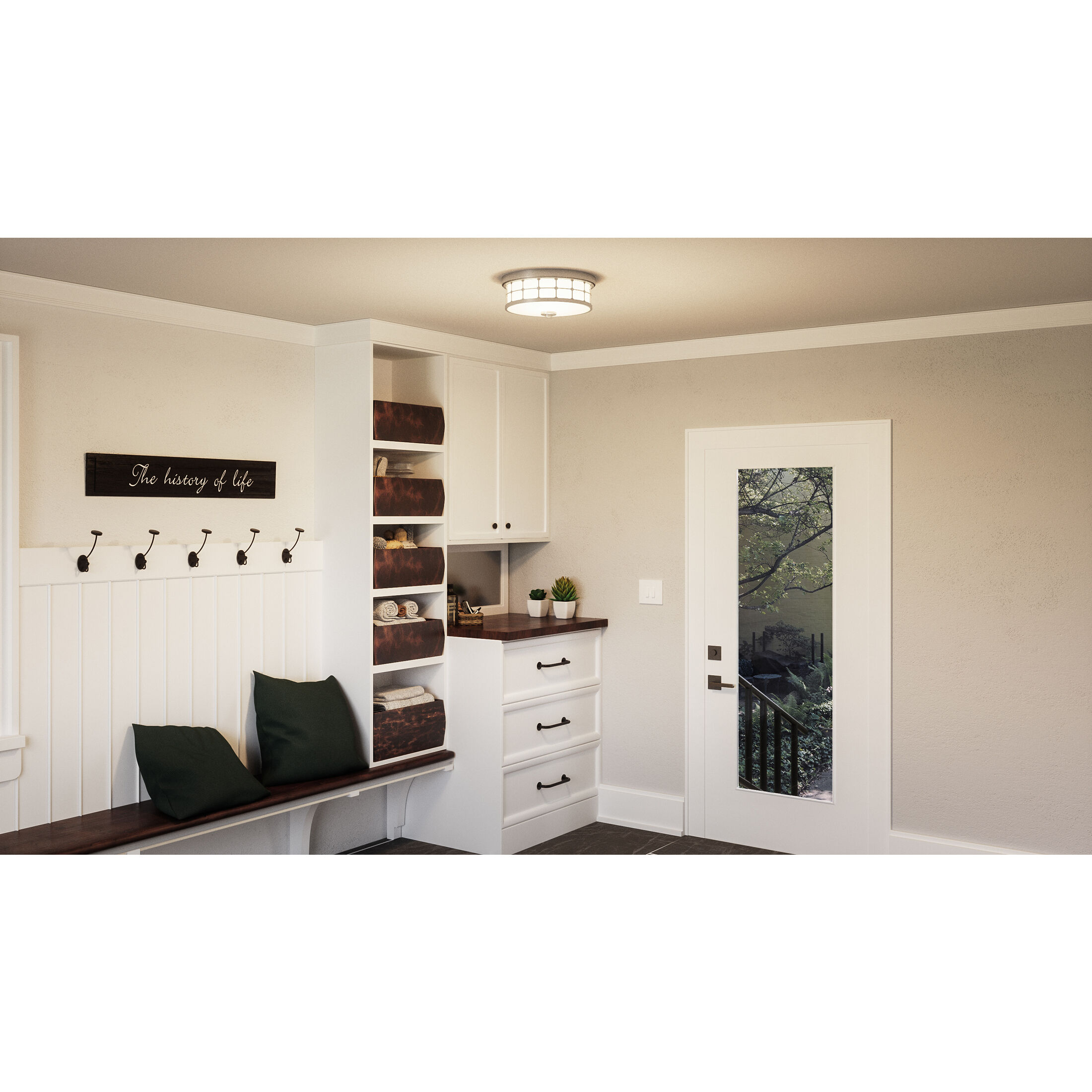 Quoizel QF3413BN Guardian 2 Light 13.5 inch Brushed Nickel