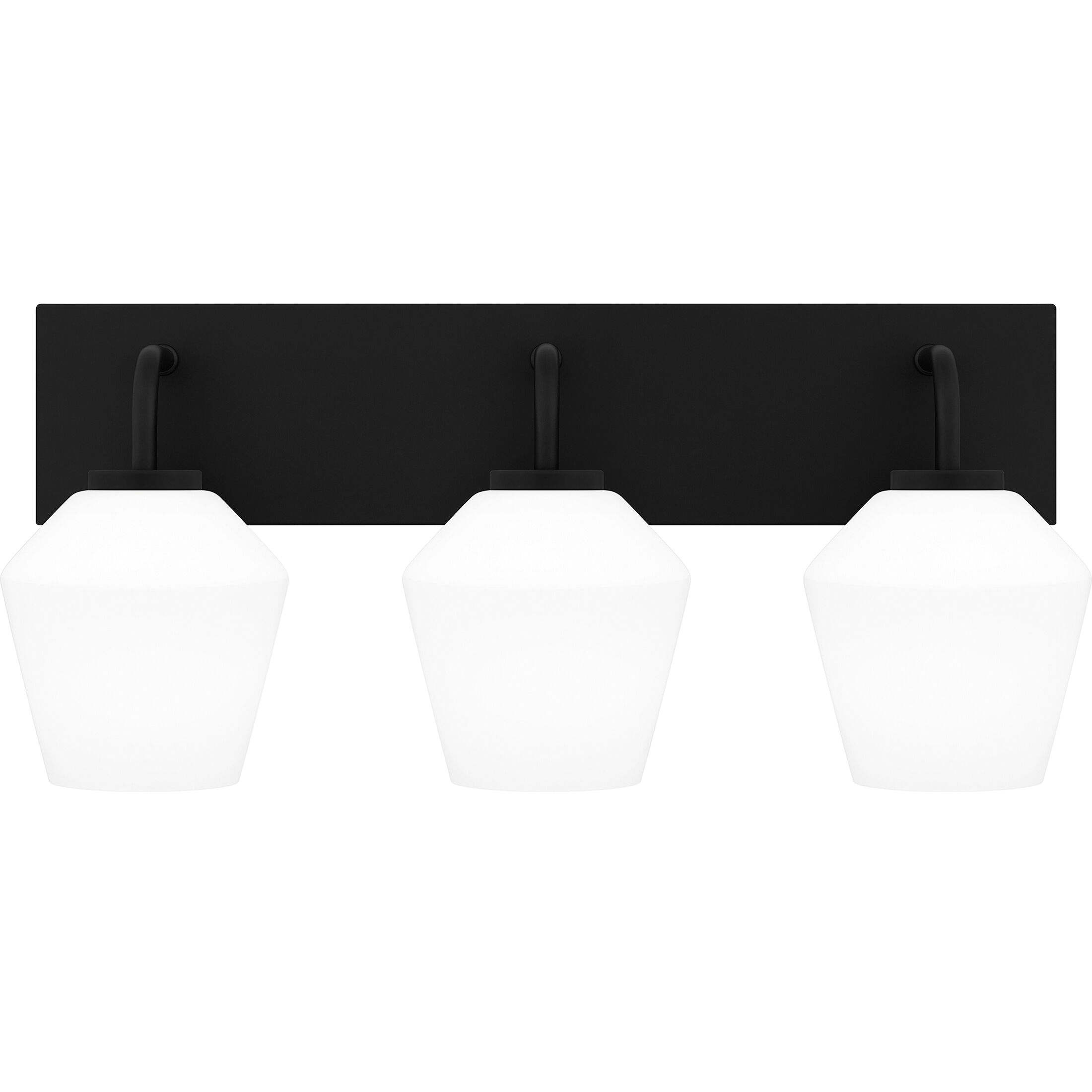 Nielson 3 Light 21.25 inch Matte Black Bath Light Wall Light, Large