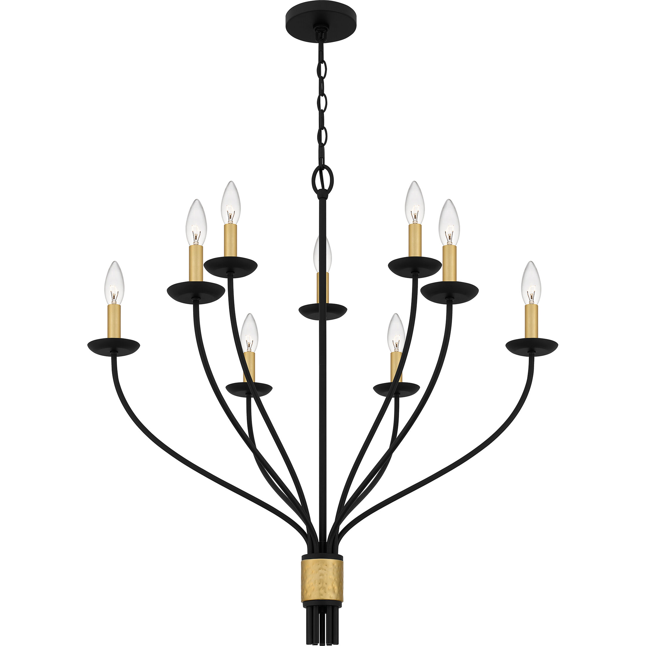 Margaret 9 Light 32 inch Matte Black Chandelier Ceiling Light