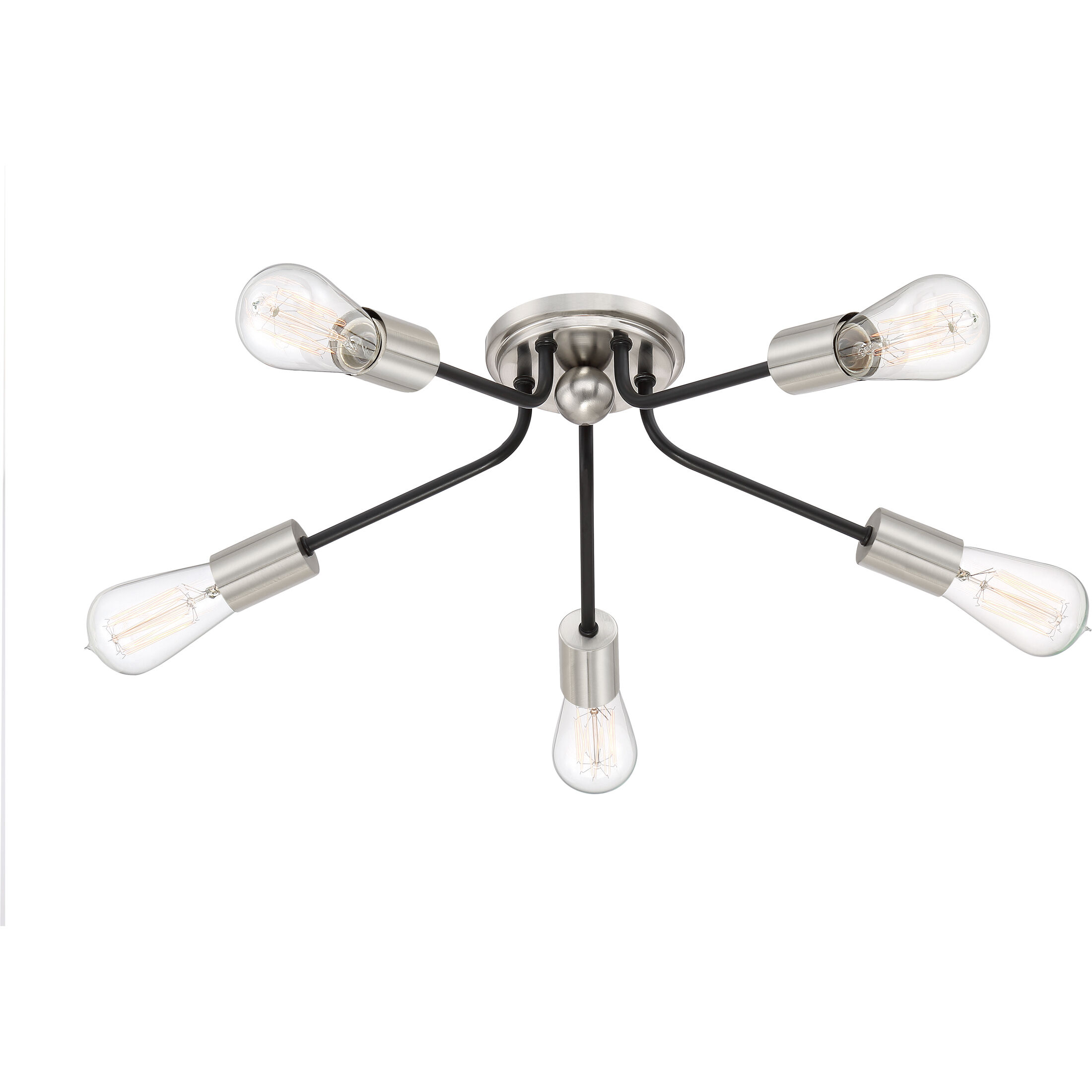 Latitude 5 Light 28 inch Earth Black Flush Mount Ceiling Light