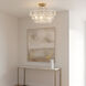 Wright 4 Light 20.5 inch Brushed Gold Semi-Flush Mount Ceiling Light