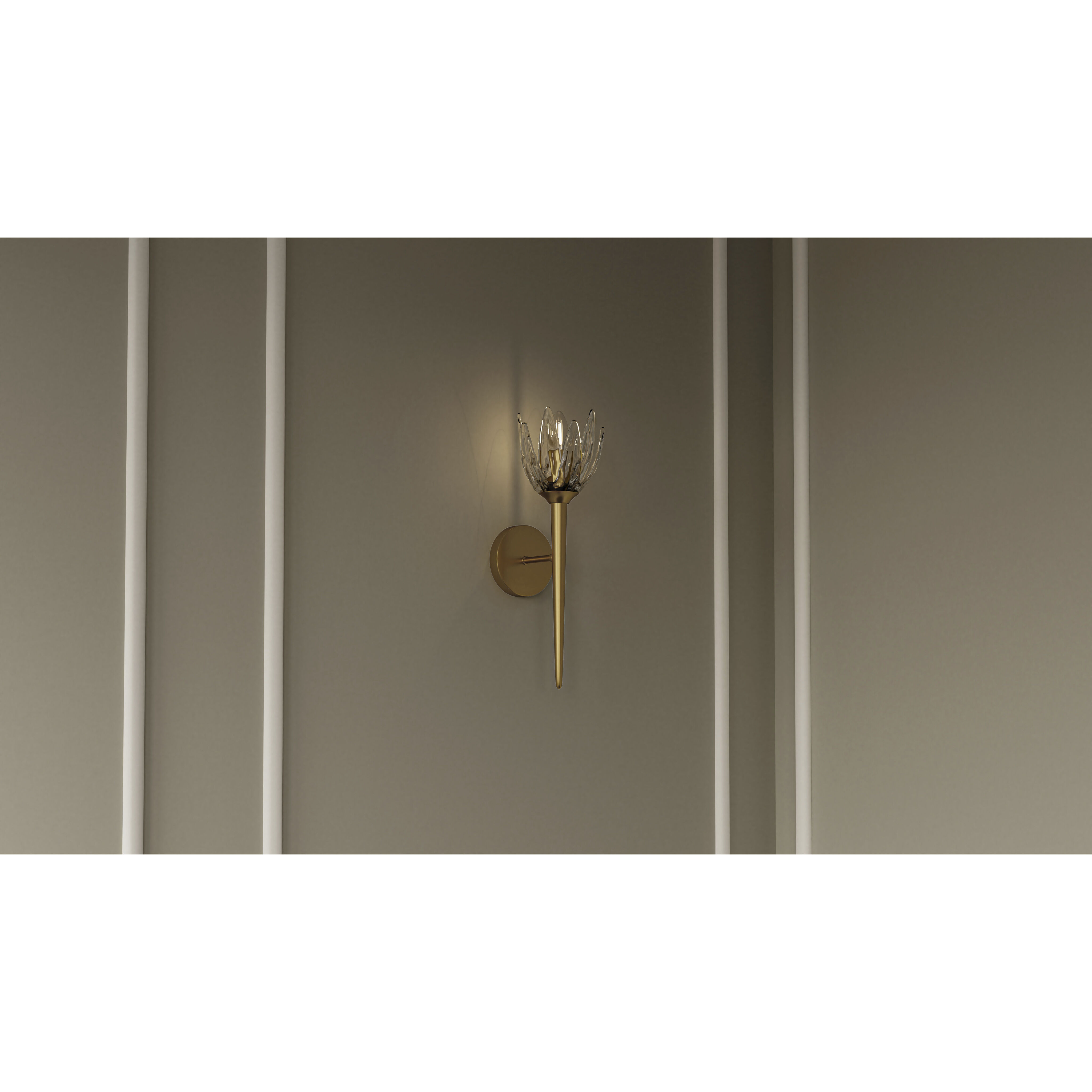 Shea Wall Sconce Wall Light in Brushed Gold, Small