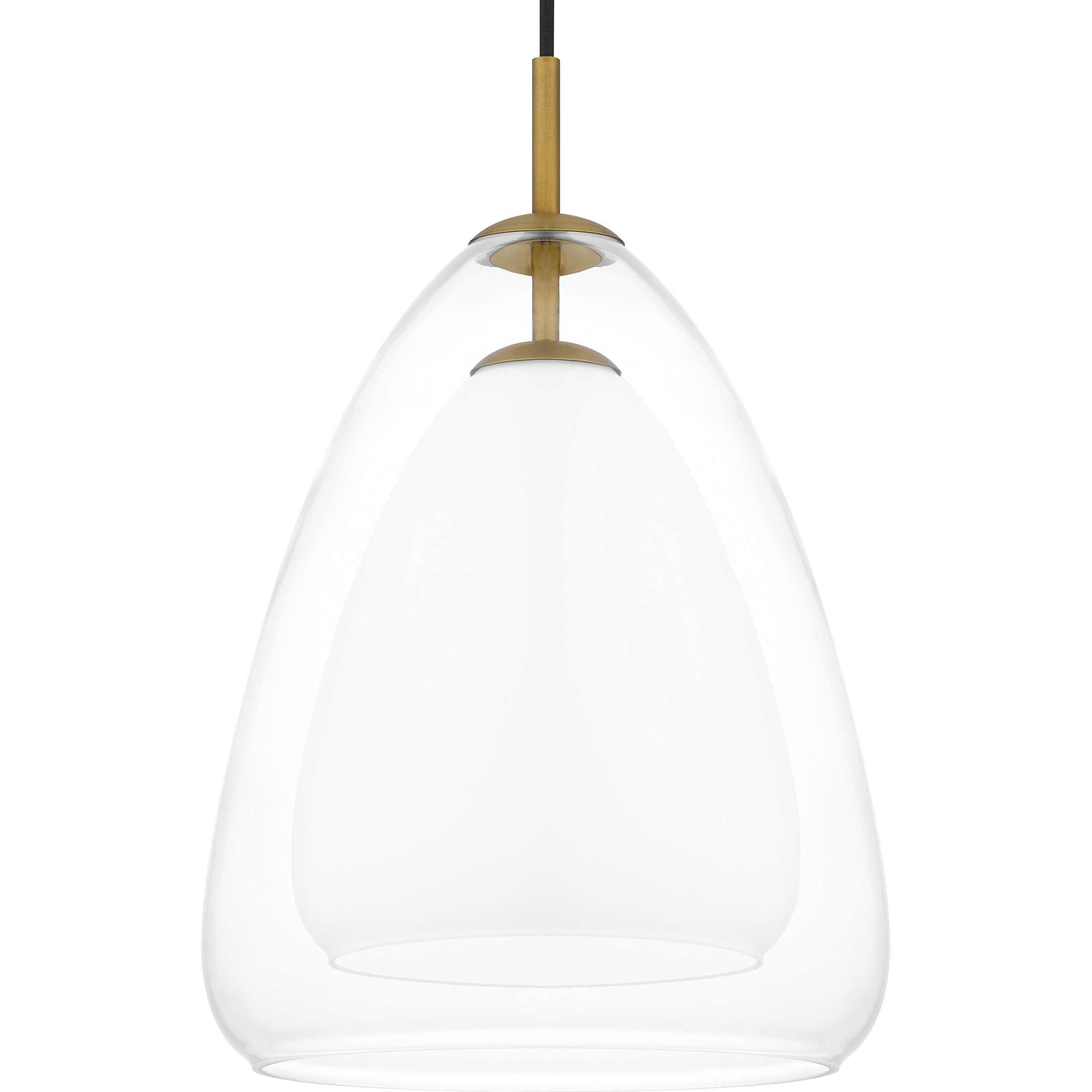 Aero 1 Light 11.75 inch Aged Brass Mini Pendant Ceiling Light