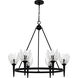 Shea 6 Light 31 inch Matte Black Chandelier Ceiling Light