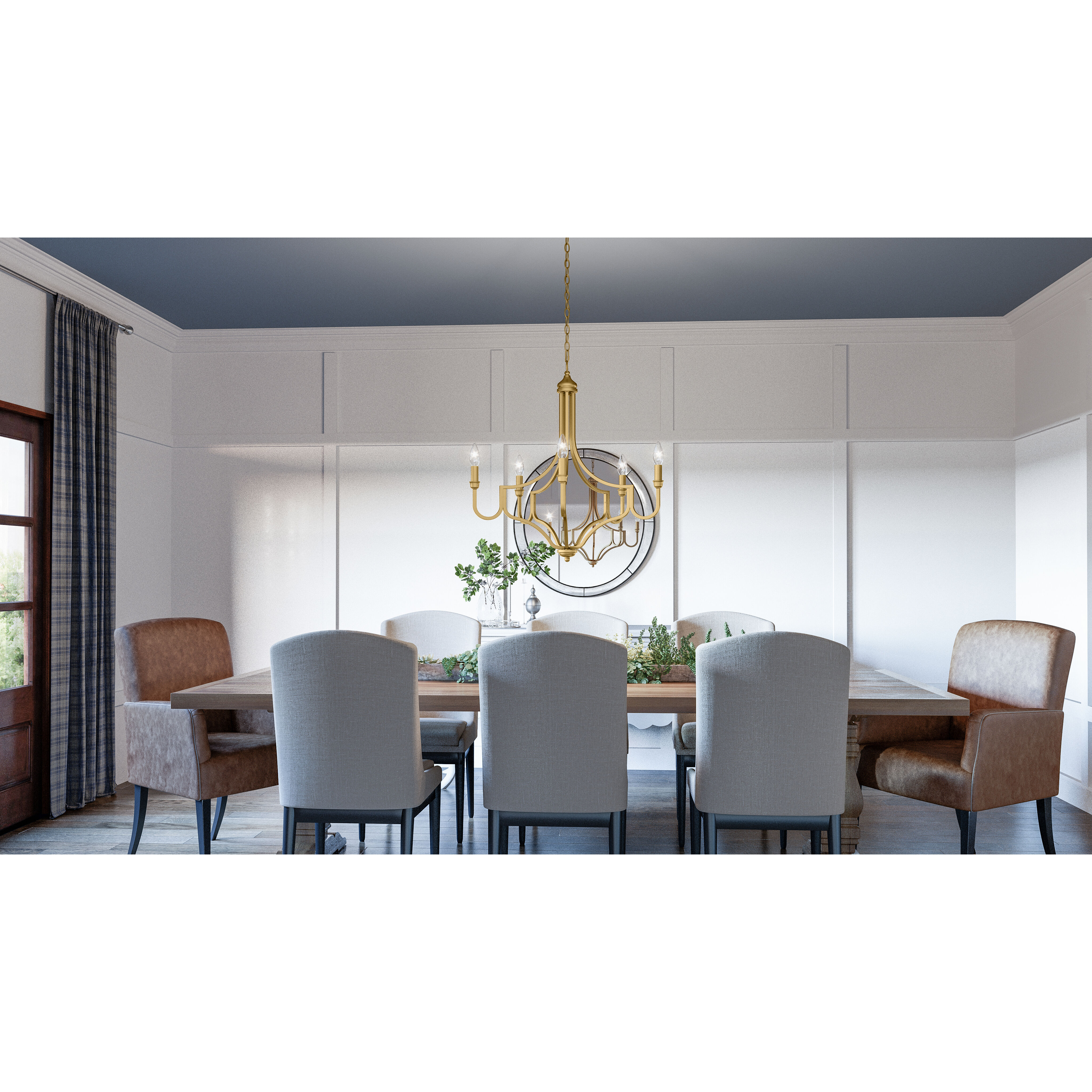 Mabel 5 Light 26 inch Light Gold Chandelier Ceiling Light