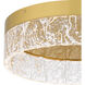 Vistaria LED 13.75 inch Brushed Gold Flush Mount Ceiling Light, Medium