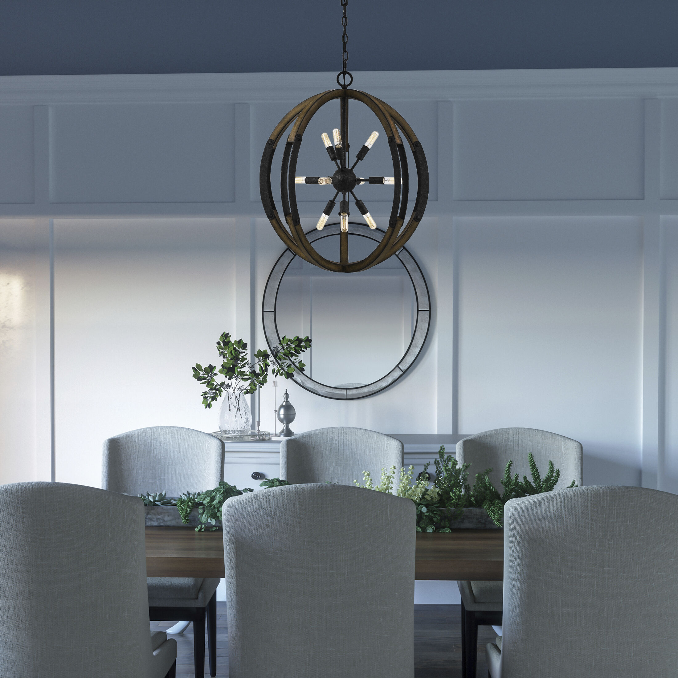 Quoizel QOP5181OK Babaton 10 Light 26 inch Old Black Pendant Ceiling Light