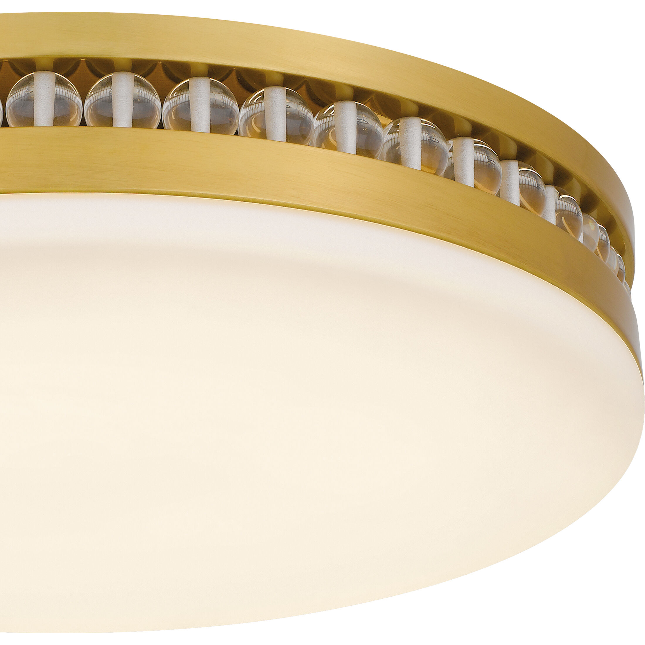 Carey LED 16 inch Brushed Gold Flush Mount Ceiling Light, Medium