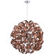 Ribbons 12 Light 31 inch Satin Copper Pendant Ceiling Light