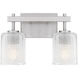 Brenthouse 2 Light 13.5 inch Brushed Nickel Bath Light Wall Light, Medium