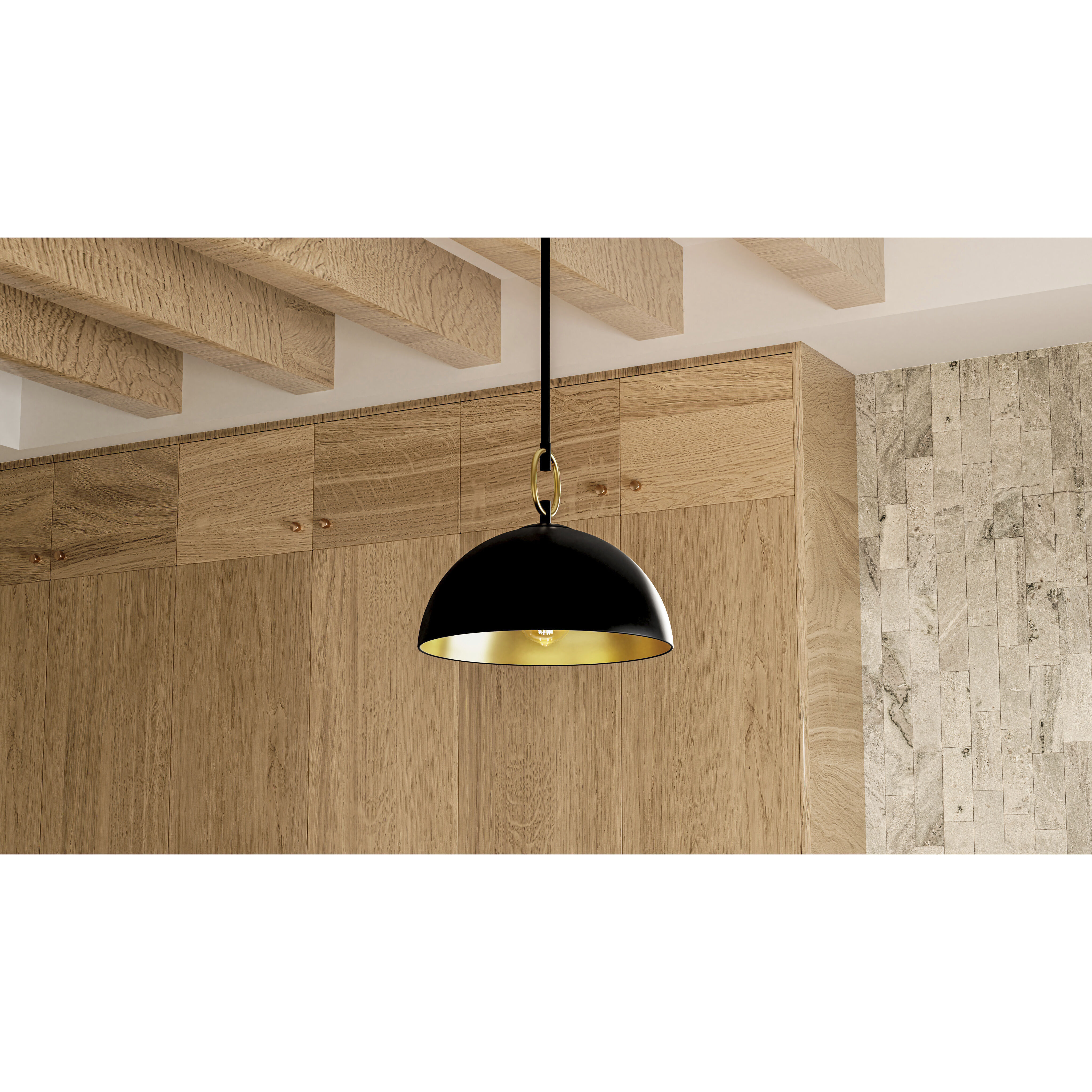 Cleo 1 Light 12 inch Matte Black Pendant Ceiling Light