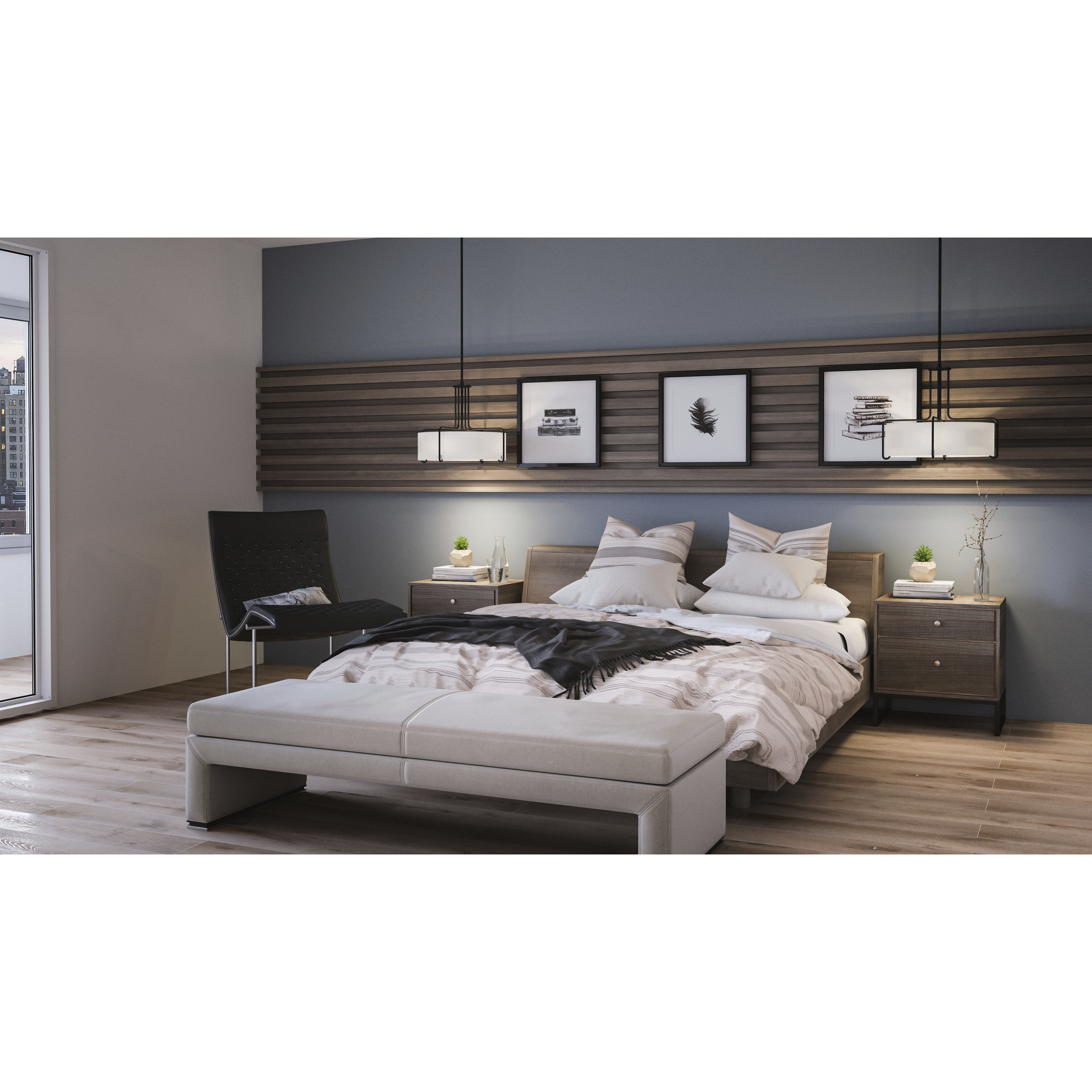 Hanley 4 Light 20 inch Matte Black Pendant Ceiling Light