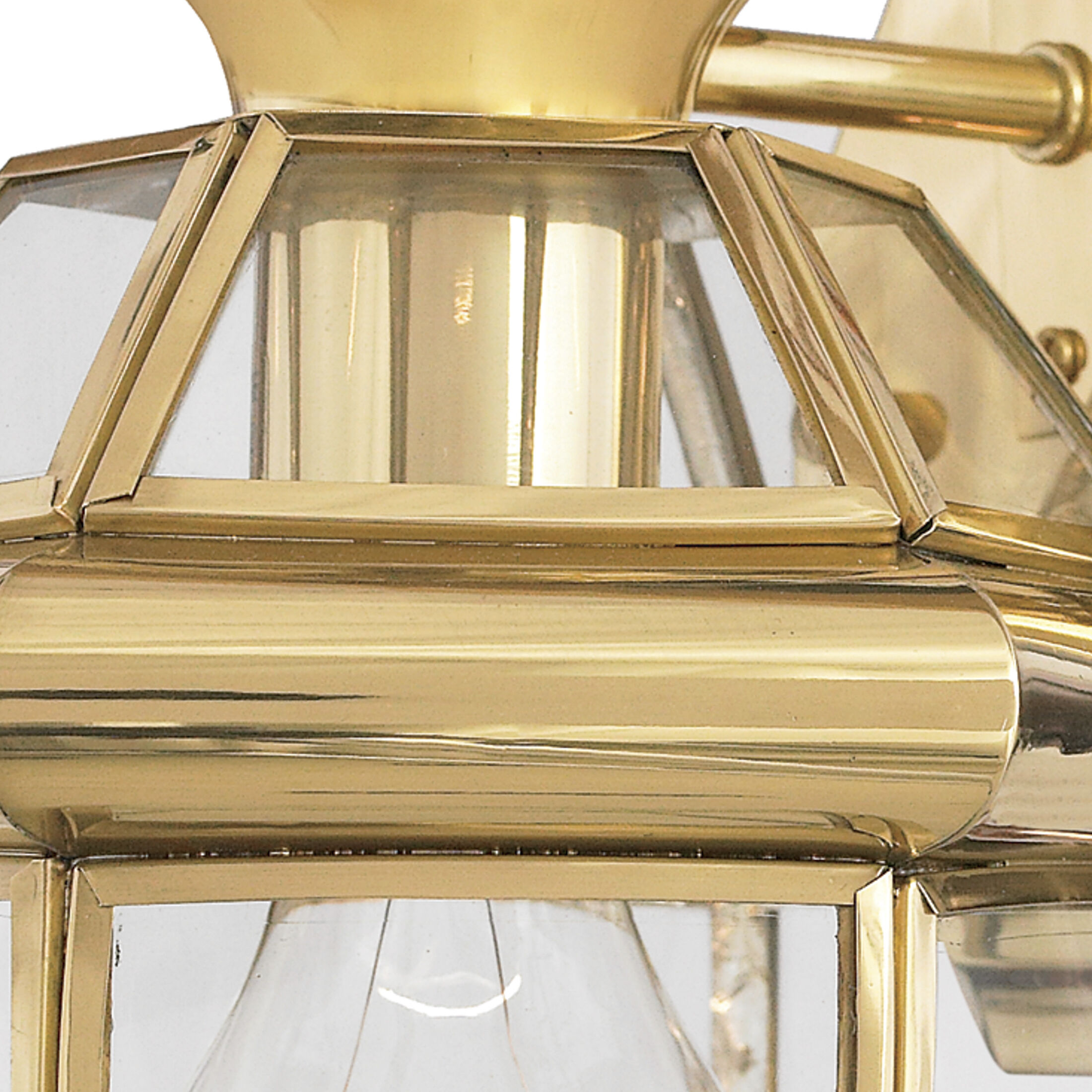 Newbury 1 Light 13 inch Polished Brass Outdoor Wall Lantern