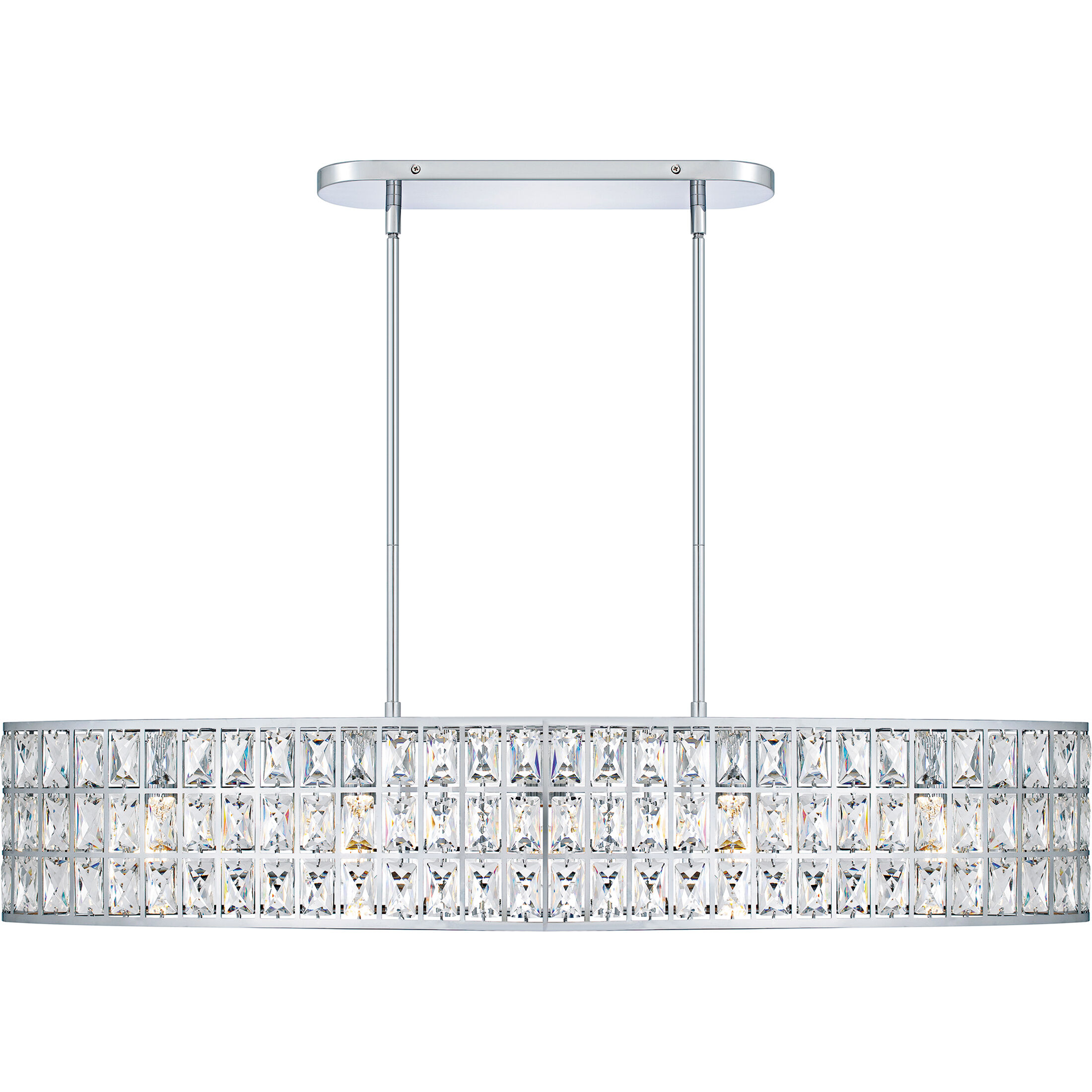 Gibson 5 Light 42 inch Polished Chrome Linear Chandelier Ceiling Light, Medium