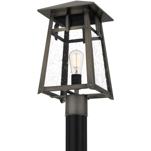 Merle 1 Light 17.75 inch Burnished Bronze Outdoor Post Lantern