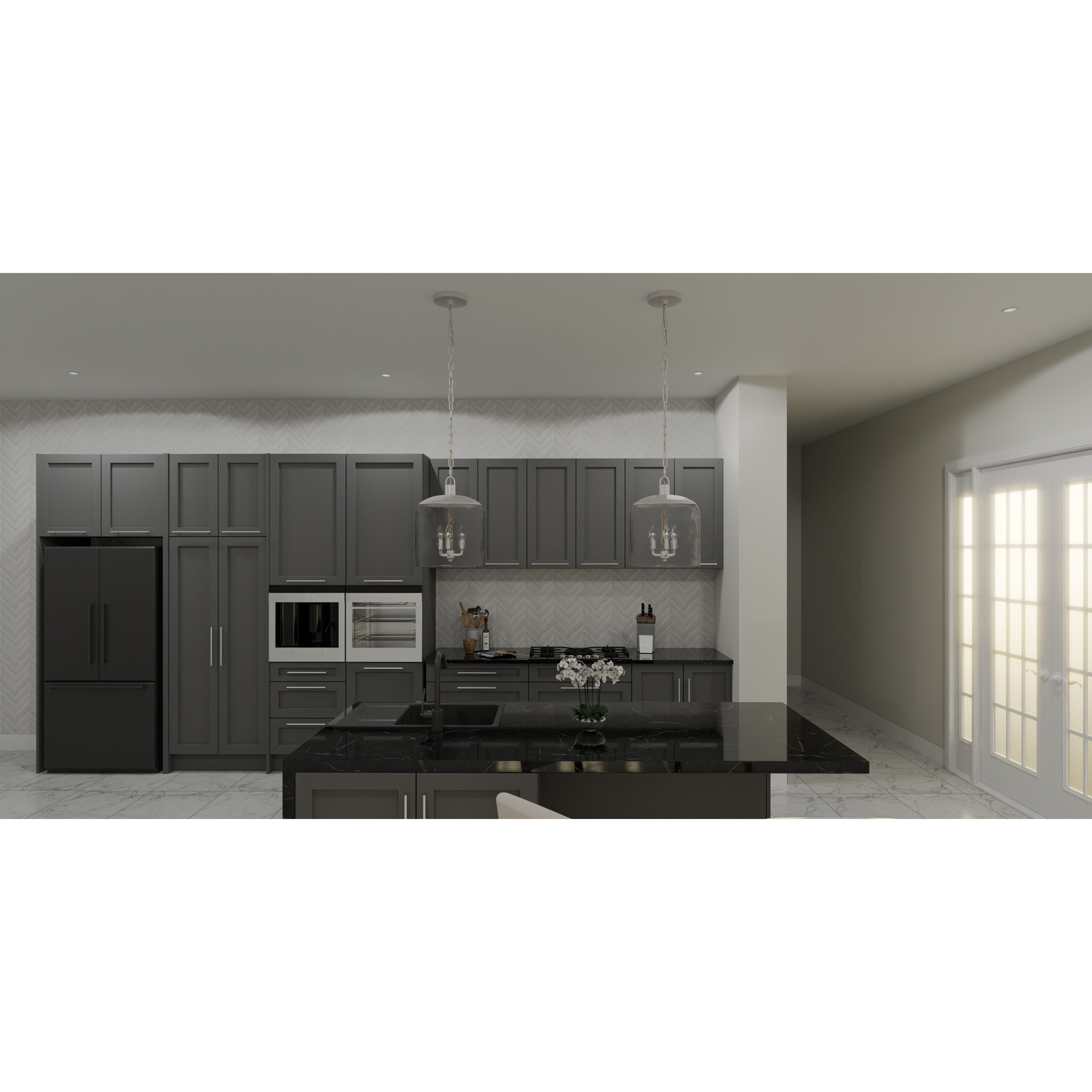 Selma 3 Light 14 inch Brushed Nickel Pendant Ceiling Light