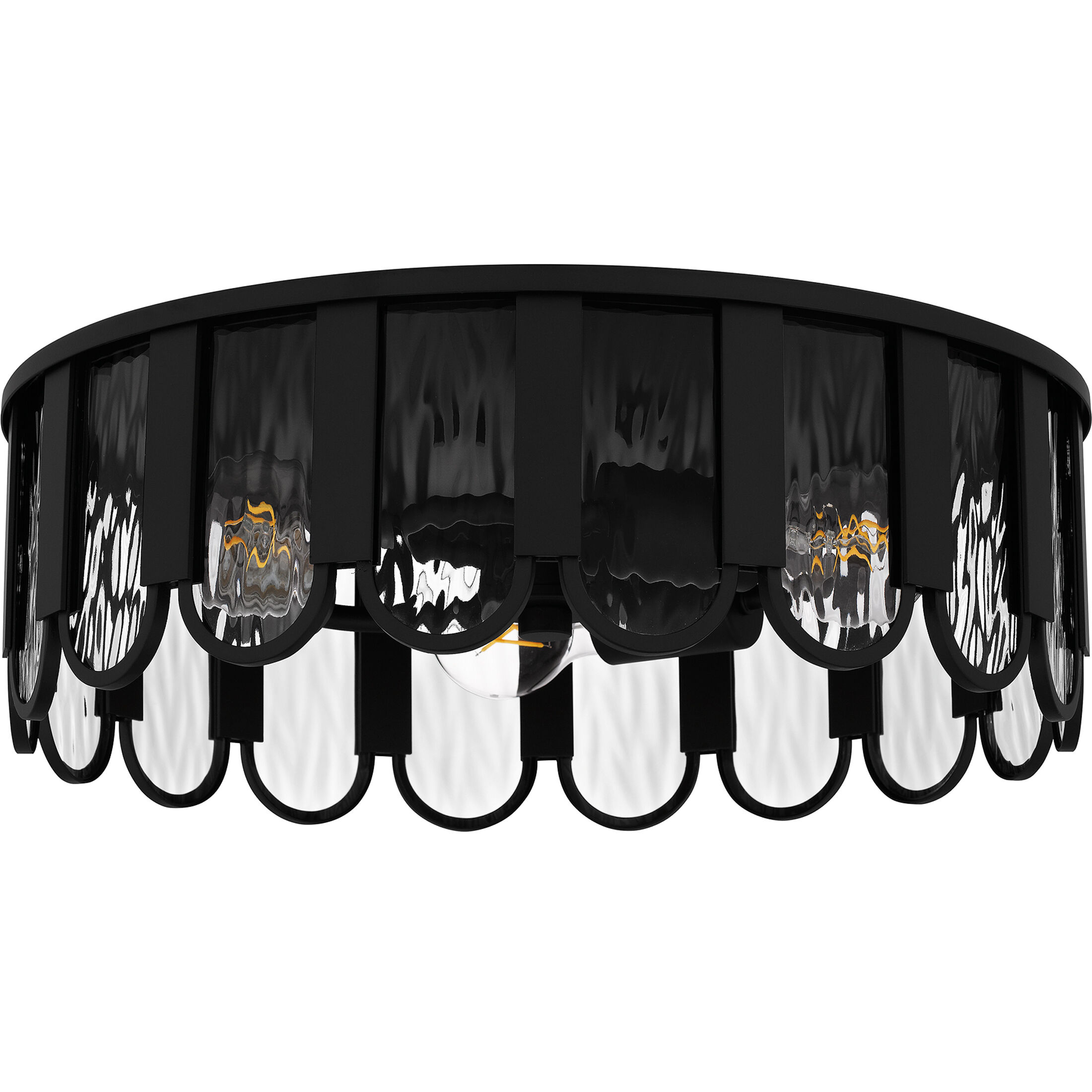 Vera 3 Light 16 inch Matte Black Flush Mount Ceiling Light, Medium