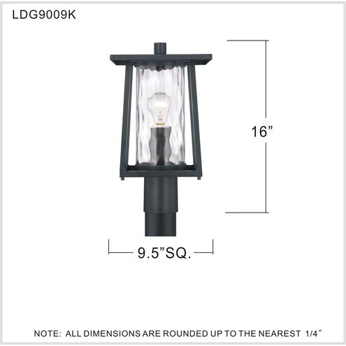 Lodge 1 Light 16 inch Mystic Black Post Lantern