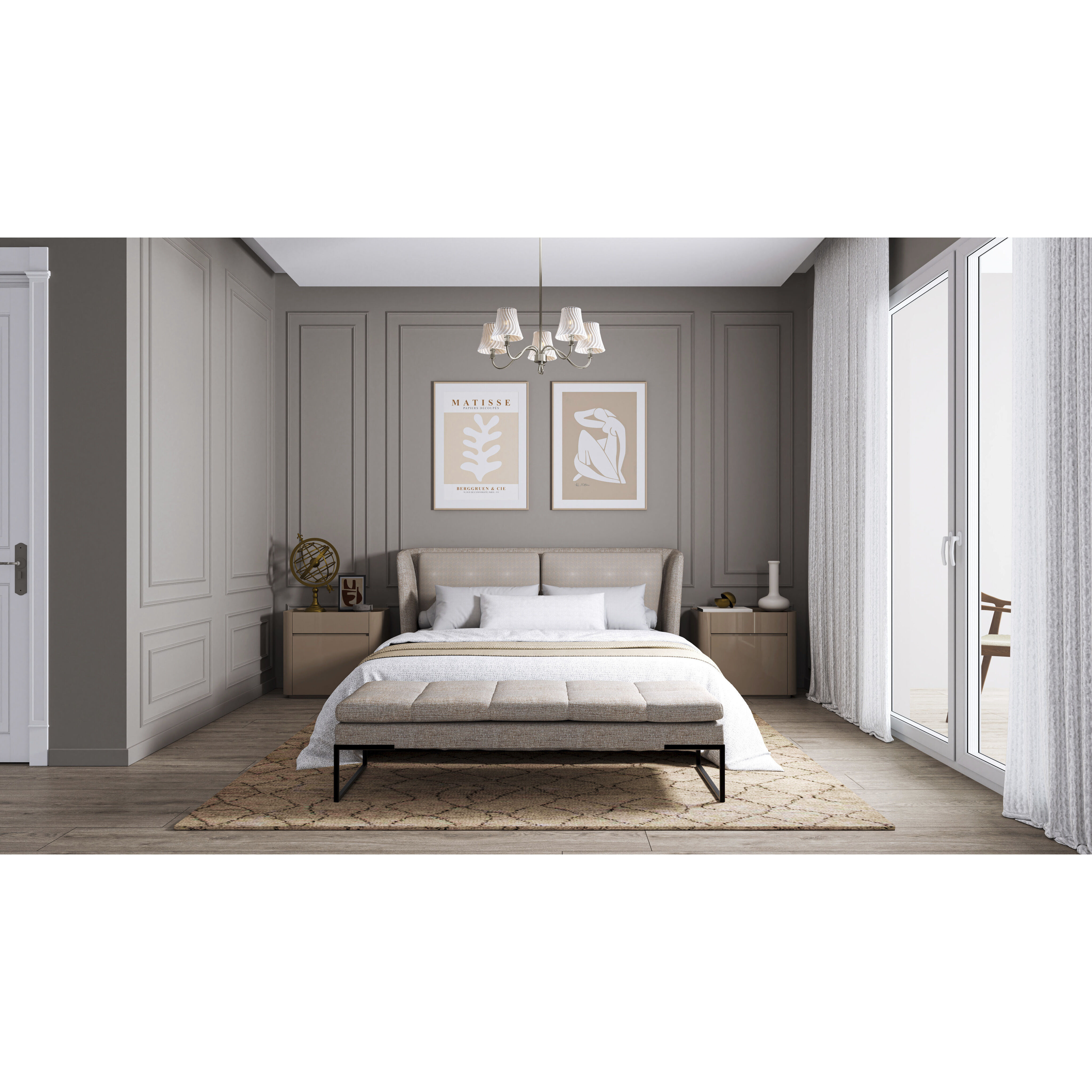 McKinney 5 Light 29.5 inch Brushed Nickel Chandelier Ceiling Light