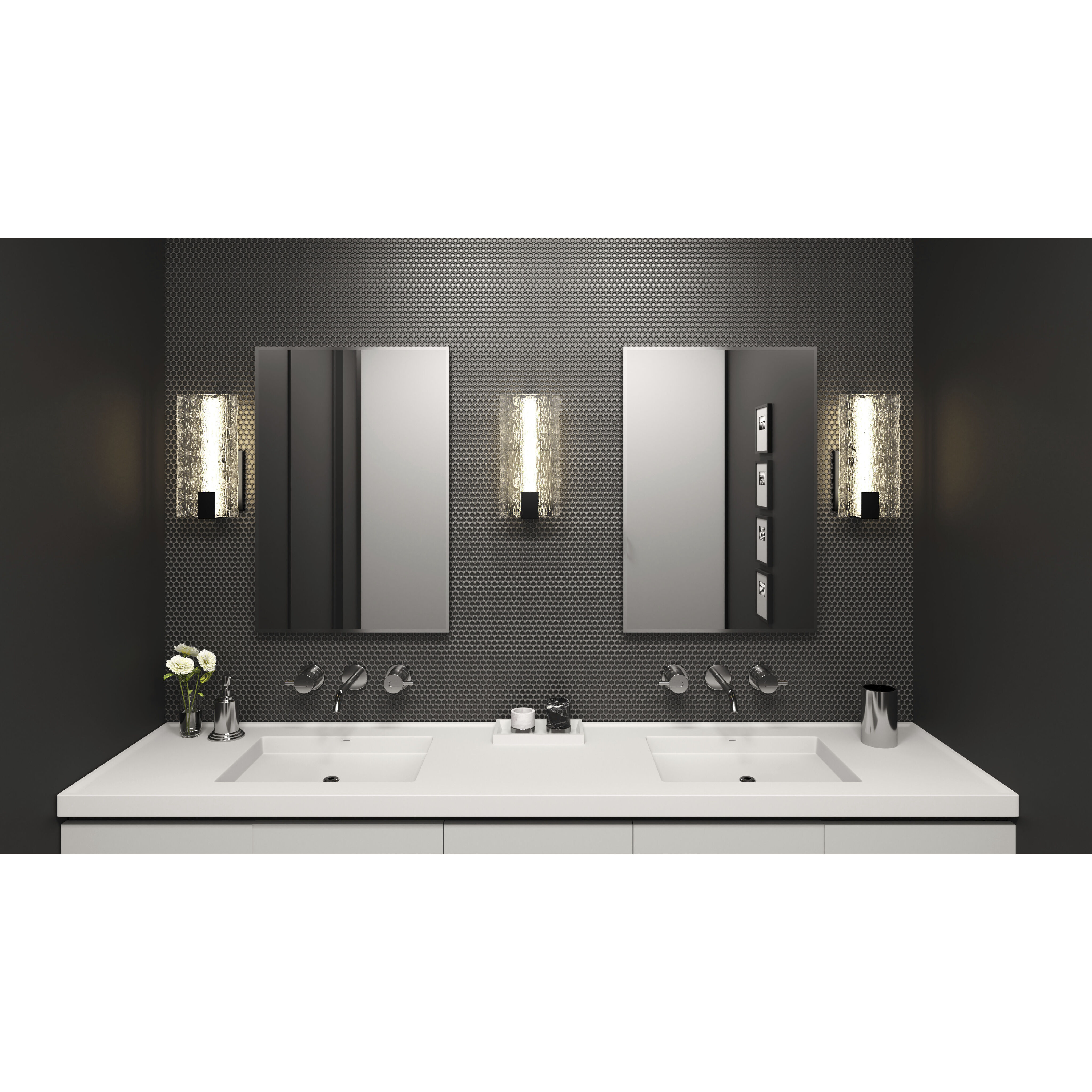 Winter LED 6 inch Matte Black ADA Wall Sconce Wall Light