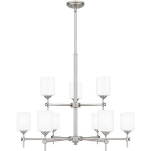 Aria 9 Light 34 inch Antique Polished Nickel Chandelier Ceiling Light