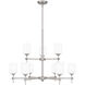 Aria 9 Light 34 inch Antique Polished Nickel Chandelier Ceiling Light