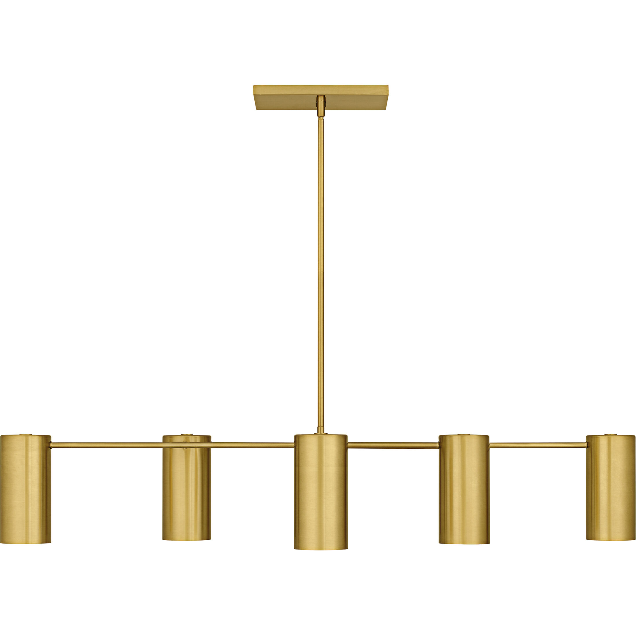 Foreland 6 Light 50 inch Brushed Gold Linear Chandelier Ceiling Light, Large