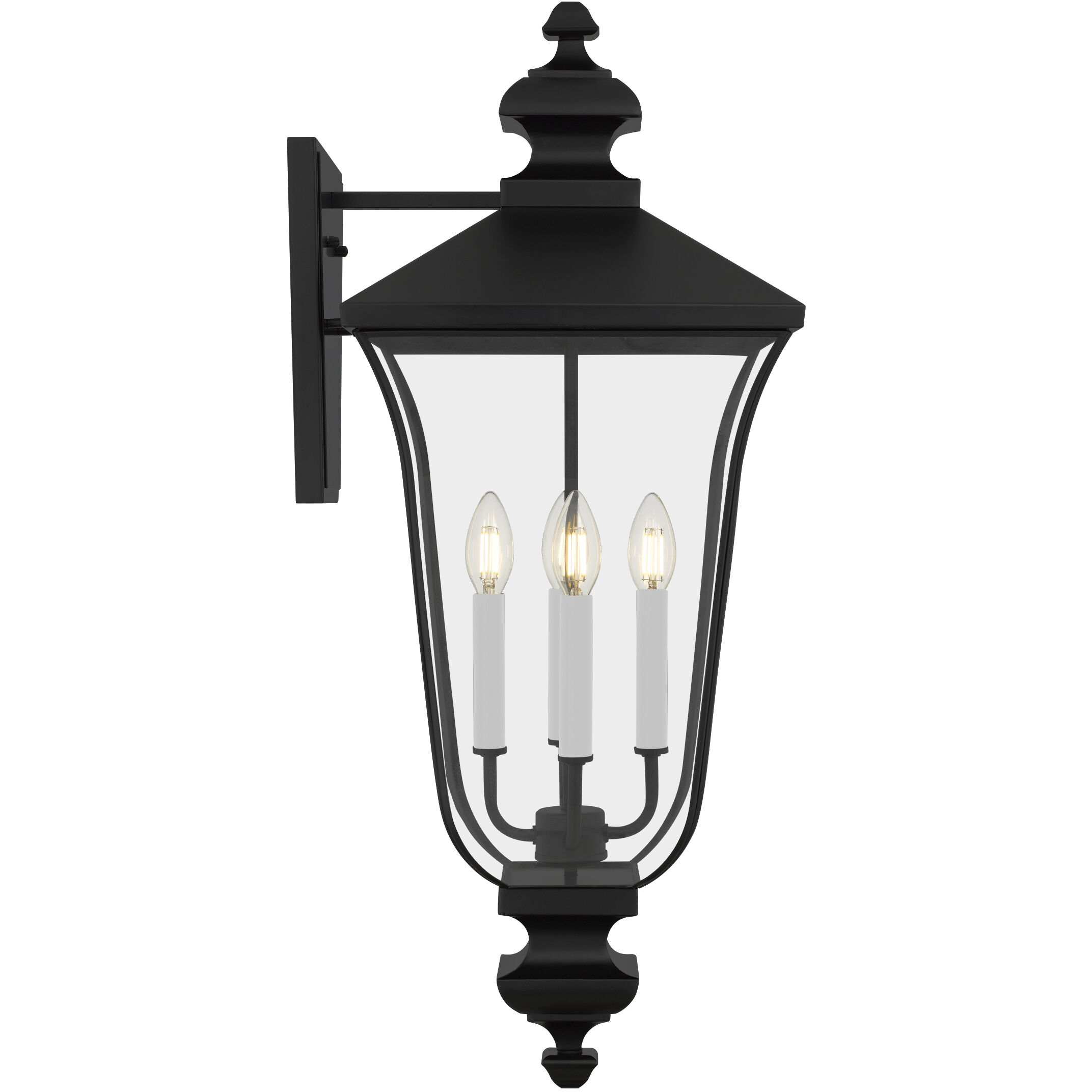 Farley 4 Light 30.5 inch Matte Black Outdoor Wall Lantern