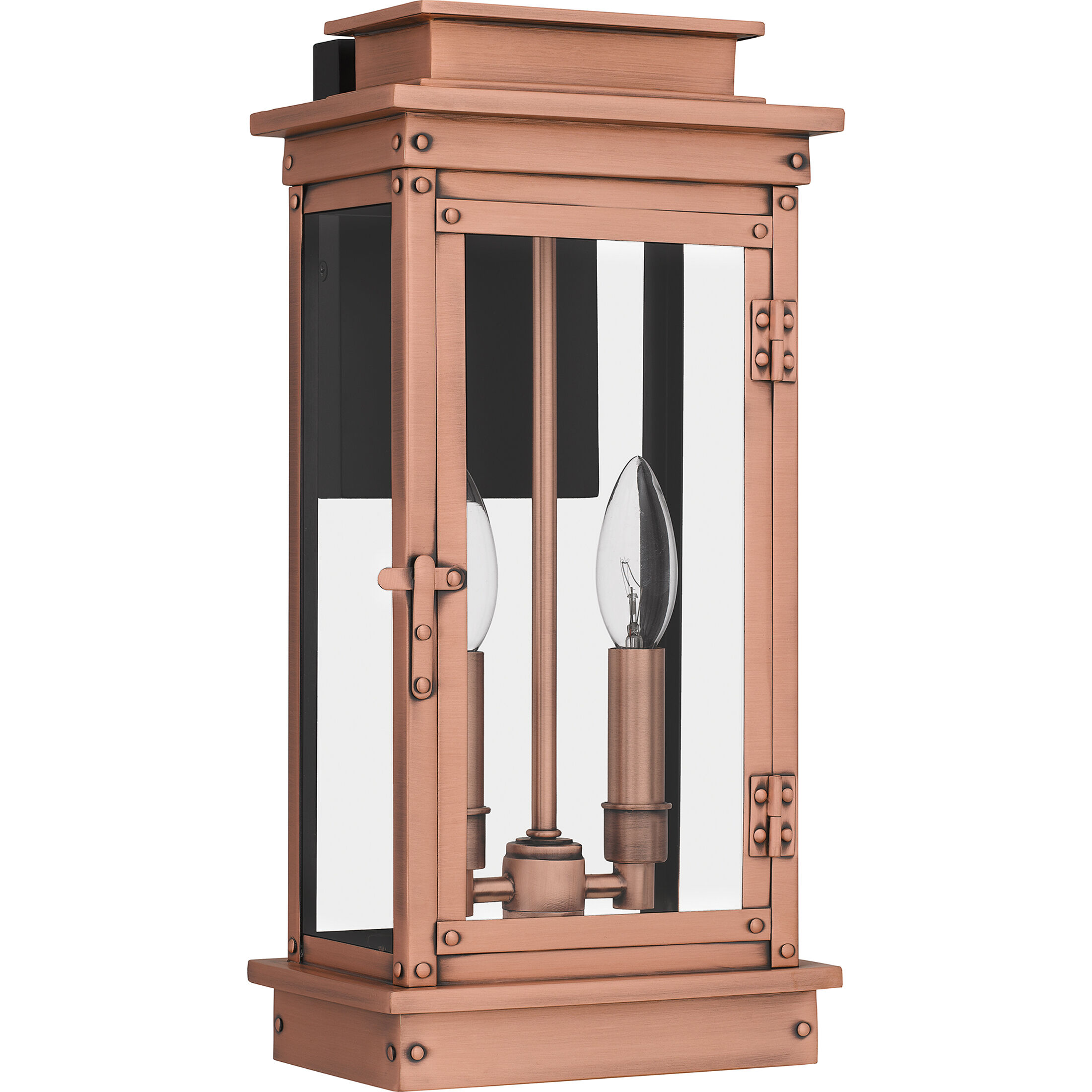 Noelle Outdoor Wall Lantern in Aged Copper, Medium
