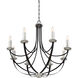 Alana 8 Light 30 inch Mystic Black Chandelier Ceiling Light