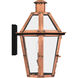 Burdett 2 Light 18 inch Aged Copper Outdoor Wall Lantern