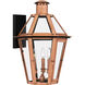 Burdett 3 Light 22 inch Aged Copper Outdoor Wall Lantern