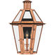Burdett 3 Light 22 inch Aged Copper Outdoor Wall Lantern