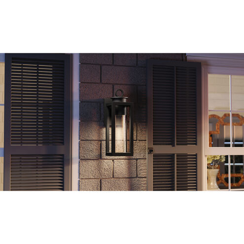 Donegal 1 Light 15 inch Matte Black Outdoor Wall Lantern, Medium