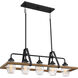 Guilford 5 Light 40 inch Grey Ash Island Light Ceiling Light