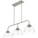 Halsey 3 Light 36 inch Brushed Nickel Island Light Ceiling Light