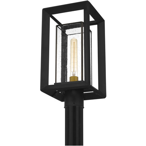 Infinger 1 Light 18 inch Earth Black Outdoor Post Lantern, Large