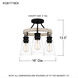 Kingsbridge 3 Light 16 inch Earth Black Semi-Flush Mount Ceiling Light
