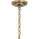 Colonel 3 Light 11 inch Weathered Brass Mini Pendant Ceiling Light