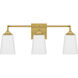 Thoresby 3 Light 22 inch Aged Brass Bath Light Wall Light