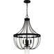 Adelaide 4 Light 20 inch Matte Black Pendant Ceiling Light